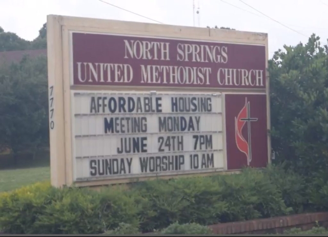 North Springs United Methodist Church Sign